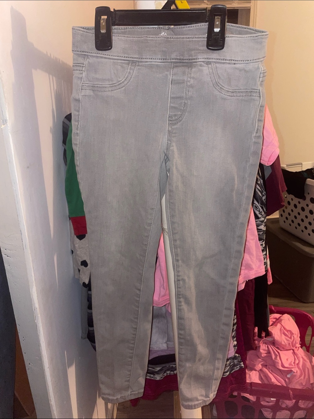 Kids Grey Pull-On Jegging Leggings
